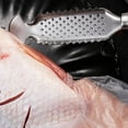 thumbnail image 4 of 2-In-1 Stainless Steel Fish Scaler + Ginger Grater, Multifunction Fish Scale Remover With Hanging Handle, Kitchen Fish Scales Scraping Tool For Home And Restaurant, 4 of 7