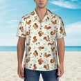 thumbnail image 5 of Uemuo Squirrel Playing Printed Regular Fit Short Sleeve Casual Hawaiian Shirt for Men,Aloha shirt,Tropical shirt,Floral print shirt,Vacation Beach shirt-X-Large, 5 of 9
