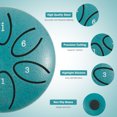 thumbnail image 4 of Jokapy Rain Chime Drum, Steel Tongue Drum 6 Notes 3 Inches Steel Drum, Green, 4 of 10