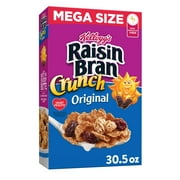 Kellogg's Raisin Bran Crunch Original Cold Breakfast Cereal, Mega Size, 30.5 oz Box