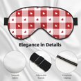 thumbnail image 4 of Naloa Plaid Heart Print Sleep Mask for Sleeper, Light Blocking Sleeping Eye Mask for Women Men, Eye Shade with Adjustable Strap for Travel, Nap,Meditation, 4 of 7