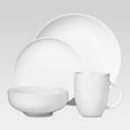 thumbnail image 1 of 16-Piece Porcelain Dinnerware Set, White Round Coupe Plates & Bowls, Service for 4, Microwave & Dishwasher Safe – Threshold™, 1 of 11