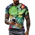 thumbnail image 1 of Nouveauté T-Shirts Graphiques Imprimés 3D Plantes et Fleurs Tendance Été Mode Homme Personnalité Col Rond Manches Courtes, 1 of 5
