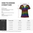 thumbnail image 5 of Naloa Dragon Scales Print T-Shirts Short Sleeve V Neck Tees for Women Fashion Tops Trendy Lightweight Soft Casual Summer Outfits Clothes, 5 of 5