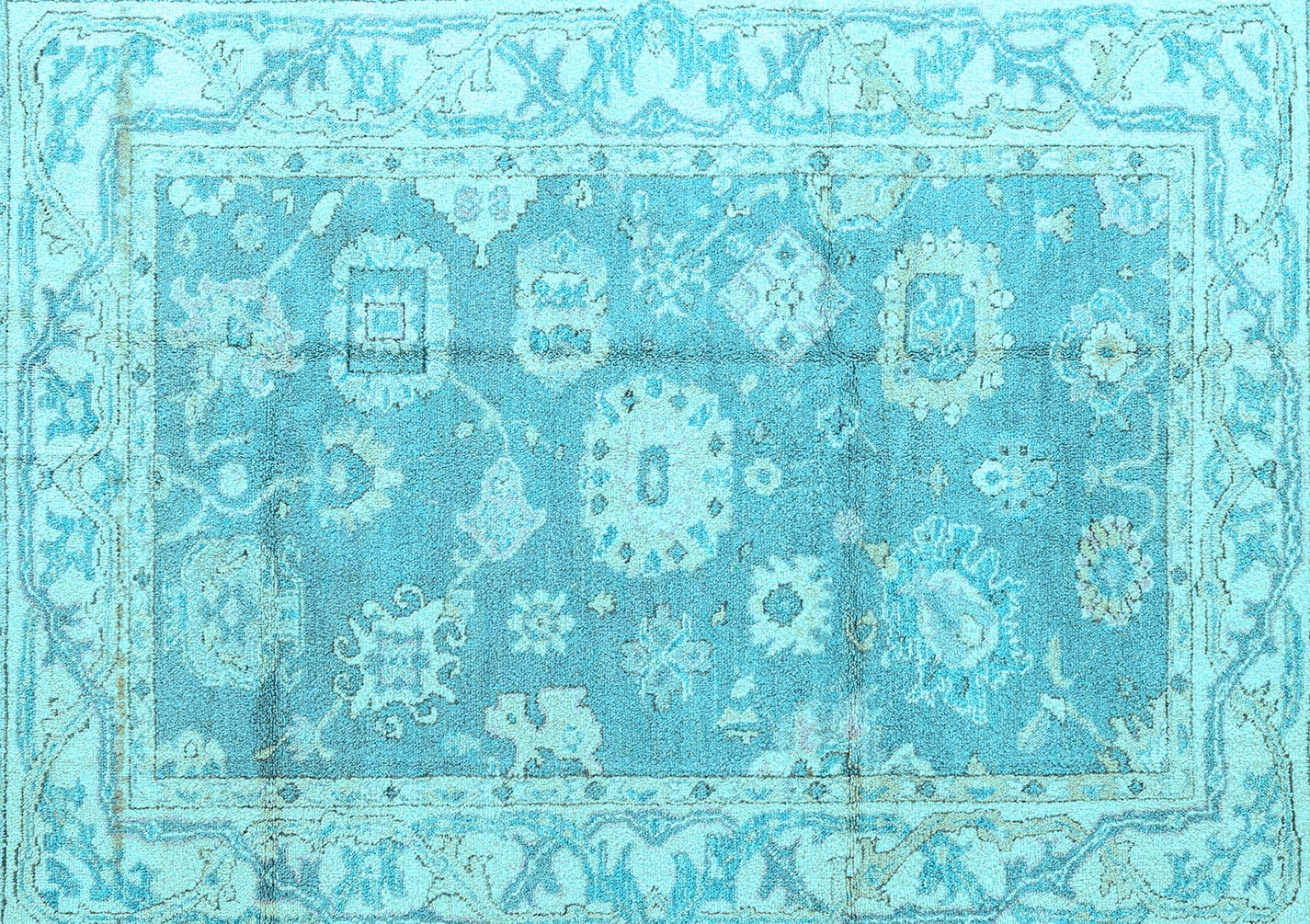 Ahgly Company Indoor Rectangle Abstract Light Blue Modern Area Rugs, 8