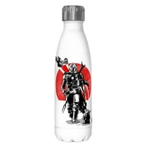 Star Wars: The Mandalorian Big Red Sun  Stainless Steel Water Bottle White 17 oz.