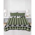 thumbnail image 3 of Sage Green Black Full Size Down Alternative Comforter, Lightweight Comforter Quilt Bedding Set with Pillow Shams Farmhouse Vintage Bear Buffalo Plaid All Seasons Bed Comforter Duvet Insert 78"x90", 3 of 7