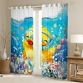 thumbnail image 2 of Erosebridal Yellow Duck Curtains for Living Room (38Wx45L),Cartoon Animal 30%-50% Blackout Curtains Set of 2 (38x45),Ocean Sea Curtains and Drapes,Marine Room Decoration, 2 of 6