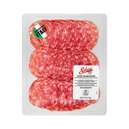 Salumi Italiani Salami Milano Sliced 4OZ 10 Pack Salumi Italiani Salami Milano Sliced 4OZ 10 Pack