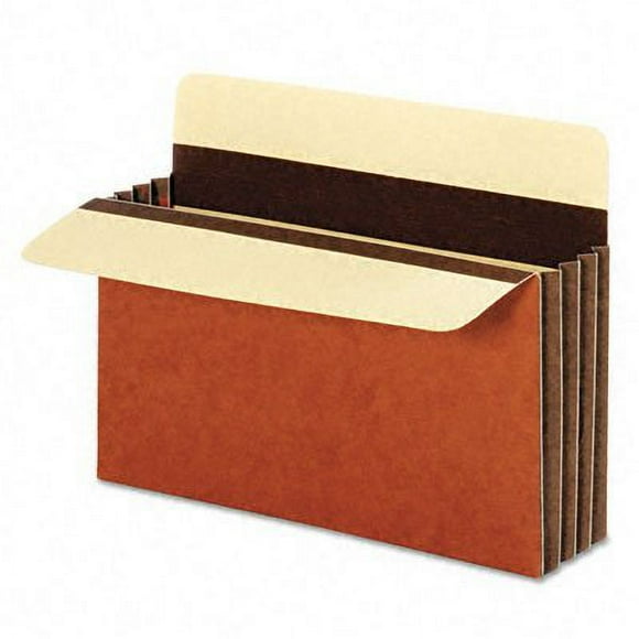 Globe-Weis C1525EHD Wide 3 1/2 inch Expansion Accordion Pocket Straight Redrope Letter Red 10/Bx