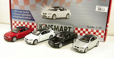 Brand New 5" Kinsmart BMW M3 Coupe E92 Diecast Model Toy Car 2 Door 1:36 SILVER 