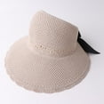thumbnail image 3 of Women Summer Hat Visor Fold able Roll Up Wide Open Top Sun Beach Cap, 3 of 3