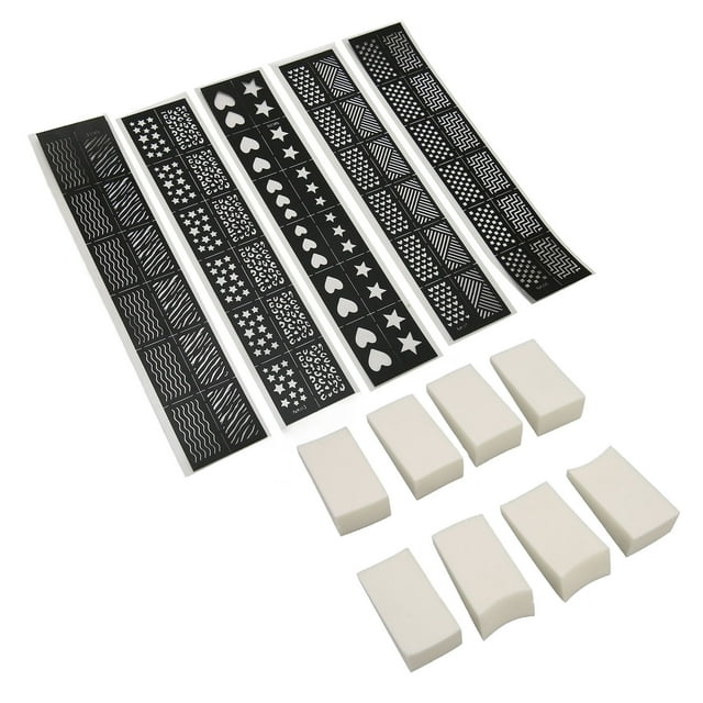Nail Art Printing Template, DIY Professional Multifunctional 3D Nail Printing Sponge For Home