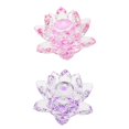 thumbnail image 1 of 2 Pedazos Elegante Artesanía de Pisapapeles para Bodas Negocios Mudanzas Tiendas 005 Rosa + púrpura Baoblaze Ornamento de la flor de loto de cristal, 1 of 3