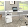 thumbnail image 4 of Inval Washed Oak Writing Desk with Pedestal, 4 of 8