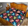 thumbnail image 4 of Juego de cama edredón con estampado de monos de colores, 4 of 5