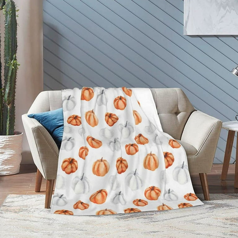 Fall Throw Blanket Autumn Pumpkin Blanket Thanksgiving Decor Soft