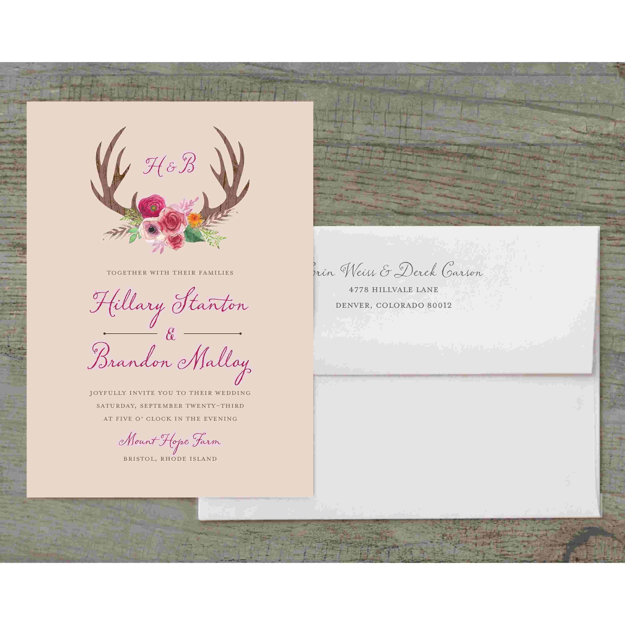 Woodland Fantasy Deluxe Wedding Invitation - Walmart.com - Walmart.com