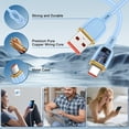 thumbnail image 4 of Charging Block, 3 Pack Type C Charger Block with 6FT USB C Charging Cable, Type C Block USB C Wall Charger Fast Charging Station Android Phone Charger Compatible for iPhone Samsung Android, Blue, 4 of 7