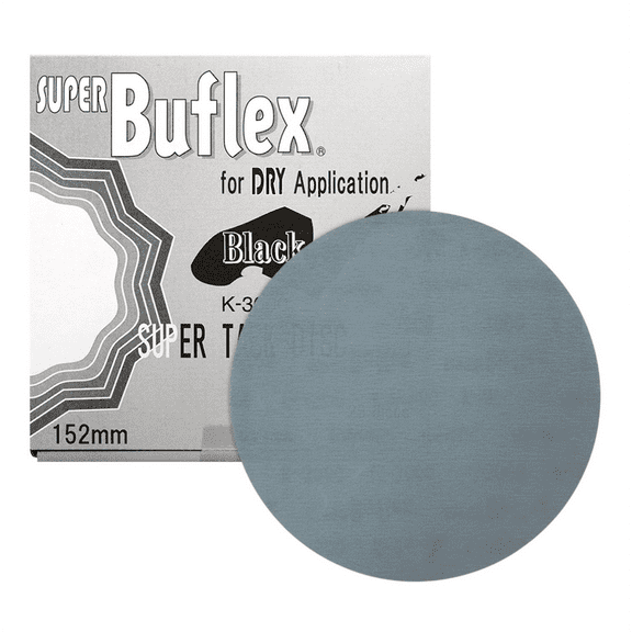 Eagle Abrasives, Inc. Super Buflex 193-1504, 6 in Disc 3000 Grit, Black, Dry, Hook and Loop, No Holes