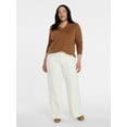 thumbnail image 2 of Time and Tru Women's V Neck Sweater, Lightweight, Sizes XS-XXXL, 2 of 6