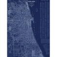 thumbnail image 3 of Blanchard 14x18 Black Modern Framed Museum Art Print Titled - Antique Map of Chicago (blue), 3 of 5