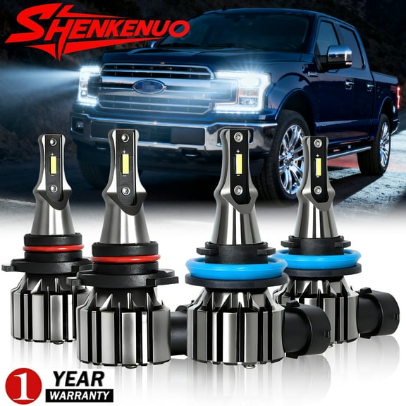 For Ford F-150 2015 2016 2018 2019 2020 LED Headlight Bulbs Kit High/low Beam 4Pack