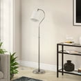 thumbnail image 2 of Henn&Hart 12" Brushed Nickel Metal/Fabric Floor Lamp, 2 of 9