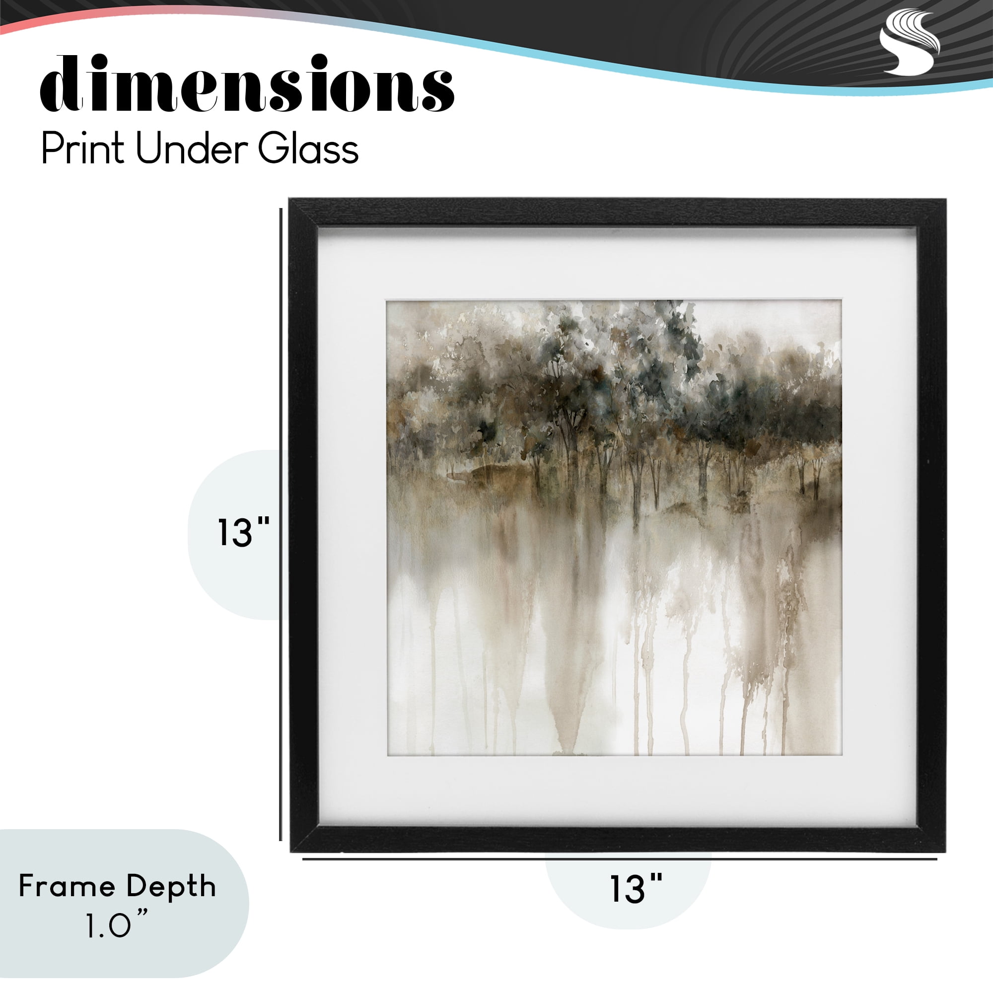 Stupell Industries Forest Edge Illusion Black Framed Print Under Glass, design by Carol Robinson