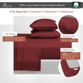 thumbnail image 6 of Pizuna 400 TC Twin-XL Cotton Sheet Set – Ultra Soft Sateen Weave, Long Staple Cotton, Fits Mattress up to 15” Deep – Rio Red, 6 of 7