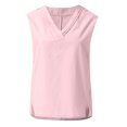 thumbnail image 6 of Sngxgn Women's Camisole Tops V Neck Cami Sleeveless Spaghetti Straps Blouse Casual Racerback Shirt(Pink,XXXXL), 6 of 7