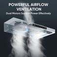 thumbnail image 4 of VIKIO 30 inch Under Cabinet Range Hood 900CFM, Ducted 3 Speed Exhaust Fan, Touch Panel, Stainless Steel, 4 of 10