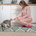 thumbnail image 3 of Brown Triangular Geometric Pattern Kitchen Rugs Sets Of 2,Anti Fatigue Kitchen Mat Rugs Non Slip Washable,Decorative Kitchen Floor Mats for Kitchen,Sink,Laundry,17"x30"+17"x47", 3 of 7