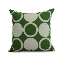 Simply Daisy, 20" x 20" ModCircles, Geometric Print Outdoor Pillow, Green