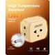 thumbnail image 3 of Adaptador de Corriente Lencent Blanco Universal con 3 Salidas para Viaje de Europa a México, 3 of 8