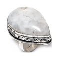 thumbnail image 2 of Natural Rainbow Moonstone Gemstone Handmade 925 Steling Silver Ring Size 8, 2 of 2