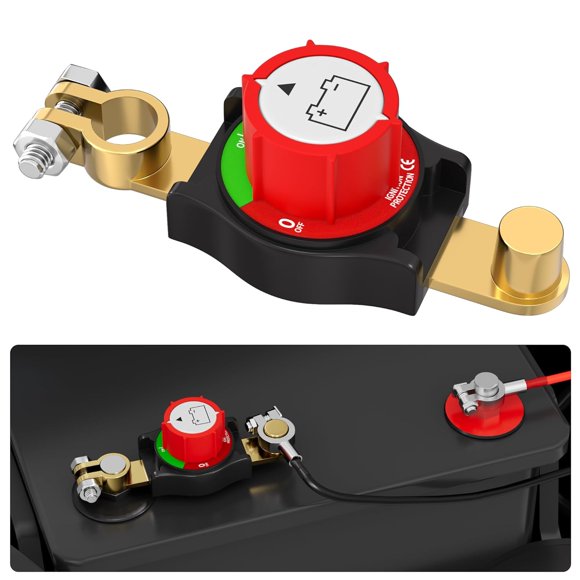 Bamboohart Battery Disconnect Switch 275A Top Post Car Battery Cut Off Switch 12-48V On/Off Heavy Duty Disconnect Shut Off Switch for RV Marine Boat