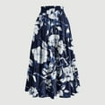thumbnail image 4 of Karight Floral Maxi Skirt for Women Summer Comfy Tiered Elastic High Waisted Skirts Vacation A-Line Flowy Swing Long Skirts, 4 of 4
