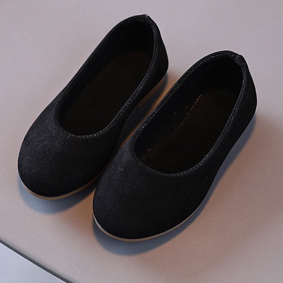 Up to 50% off Shldybc Fall Children's Leather Shoes Girls' Princess Baby Casual Flat Sole Single Shoes, Girl's Flats Party School Shoes on Clearance
