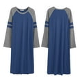 thumbnail image 5 of Baywell Women's Long Nightgowns Raglan Long Sleeve Crewneck Nightshirt Lounge Dress Oversized Sleepwear Full Length Pajamas Dress Ultra-Soft Nightdress S-3XL, 5 of 7