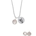 thumbnail image 2 of Delight Jewelry Silvertone 13.5mm Round Locket Silvertone Script Initial Disc - G - Charm Necklace, 20"+3", 2 of 4