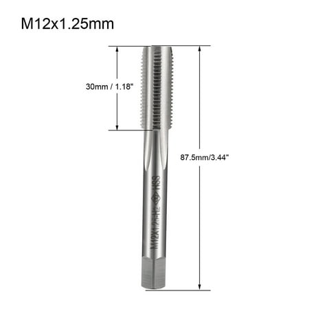 Metric Taps M12 X 1 25mm Pitch H2 Right Hand Thread Plug Tap Hss For Threading Machine Electric Drill Diy 2pcs Walmart Canada