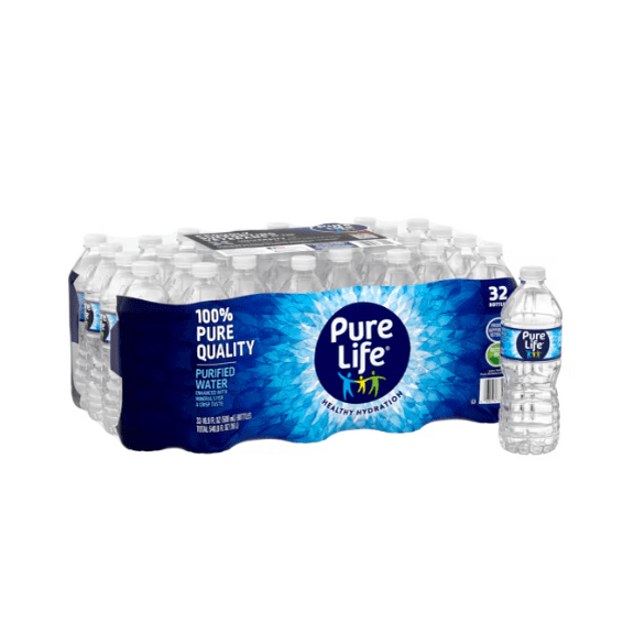 Pure Life® Purified Water 16.9 Fl Oz Plastic Bottle (32 Pack)