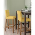 thumbnail image 2 of Pure Yellow Bar Stool Covers Set of 2, Simple Solid Color Stretch Washable Bar Chair Covers with Backs, Removable Pub Counter Height Chair Cover for Kitchen Dining Room Cafe, 2 of 7
