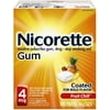 3 Pack - Nicorette 4 mg Nicotine Gum, Fruit Chill 100 ea
