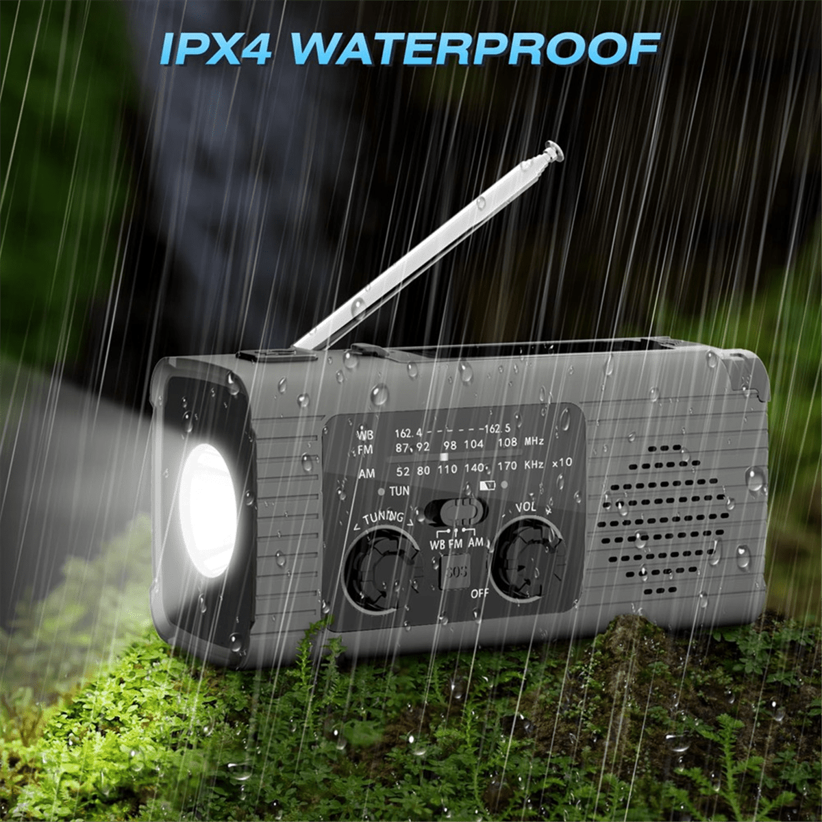 1 x Emergency Weather Radio-Gray