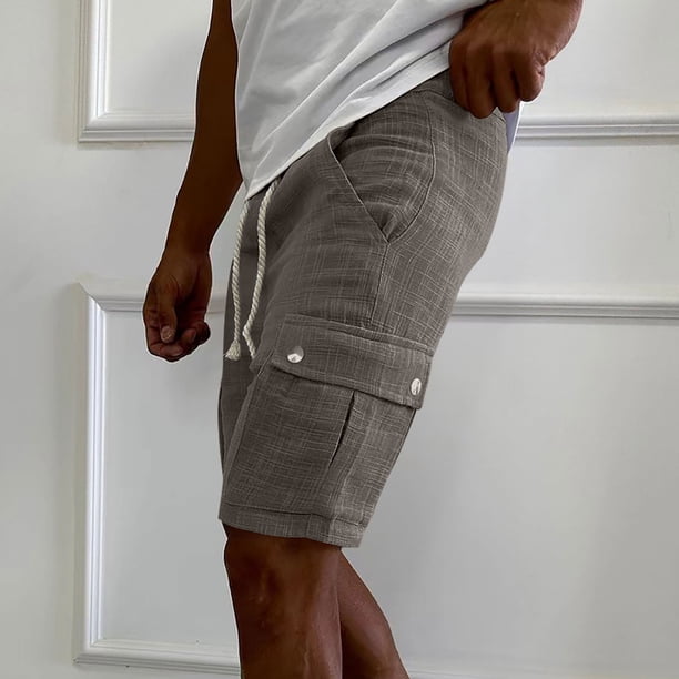 pstuiky Pantalones cortos de gimnasio para hombre, Pantalones cortos deportivos informales con estampado de cordón para exteriores de verano para hombre Pantalones cortos de golf