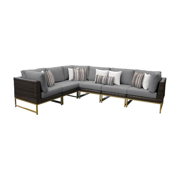 Barcelona Resin Wicker Outdoor Sofa Set Baci Living Room