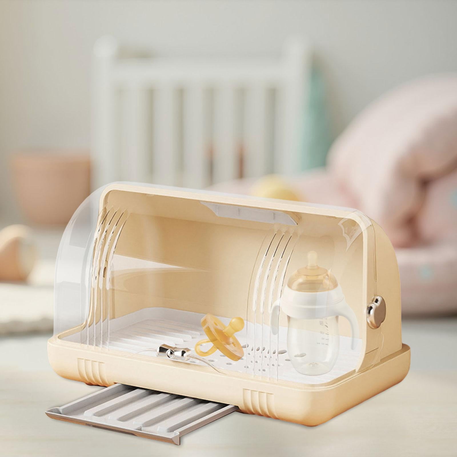 Dualoai Bottle Drying Rack Bottles Holder Dinnerware Organizer for Home Kitchen Cups light yellow