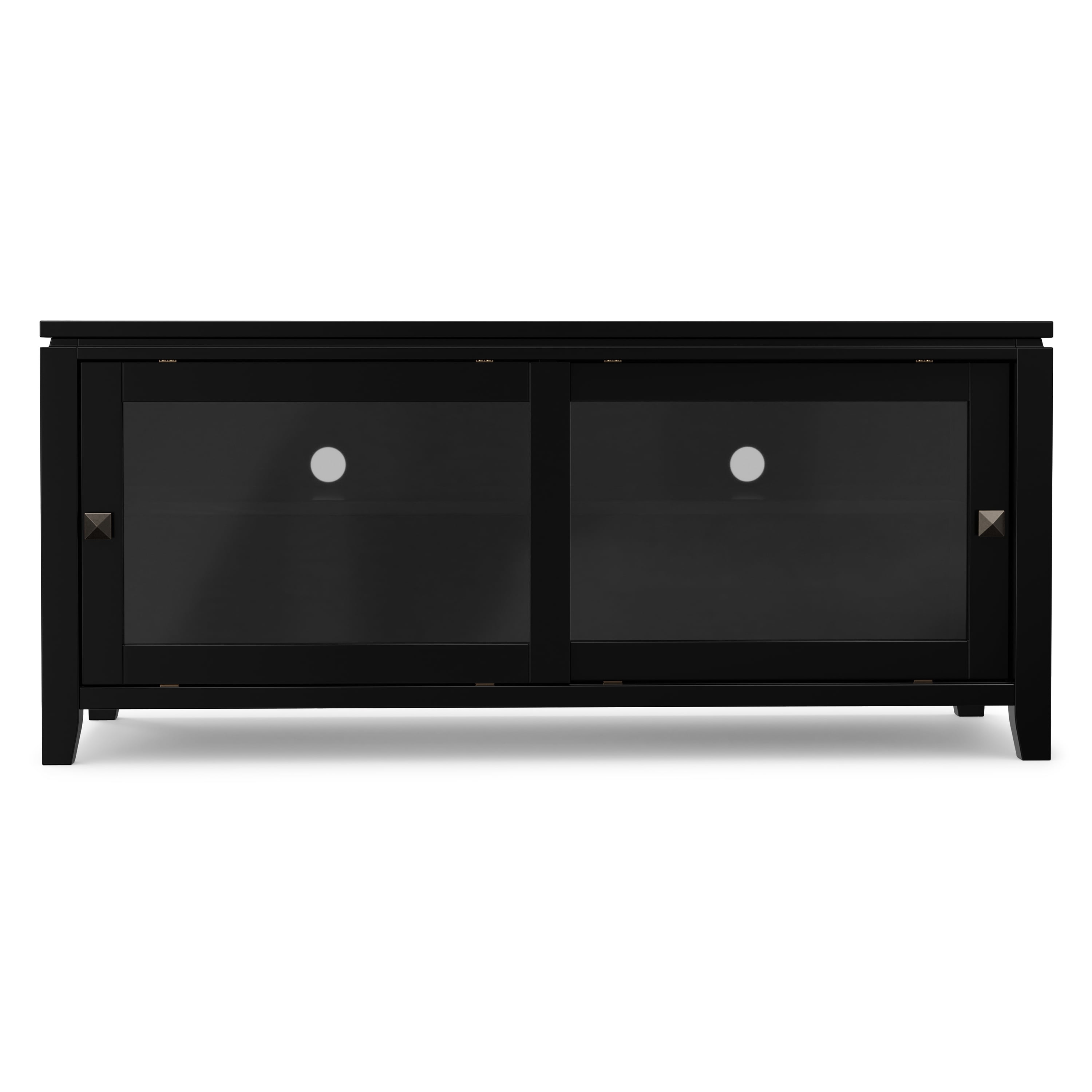 Simpli Home Cosmopolitan 48 inch Wide Solid Wood TV Stand in Black For TVs up to 55 inches